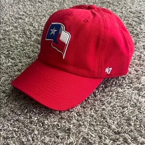 Men's '47 Red Texas Rangers Clean Up Team Adjustable Hat